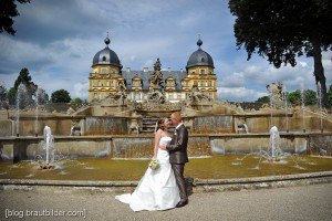 Hochzeitsfotograf Schloss Seehof in Memmelsdorf - Hochzeitsfotos im Park von Schloss Seehof in Memmelsdorf